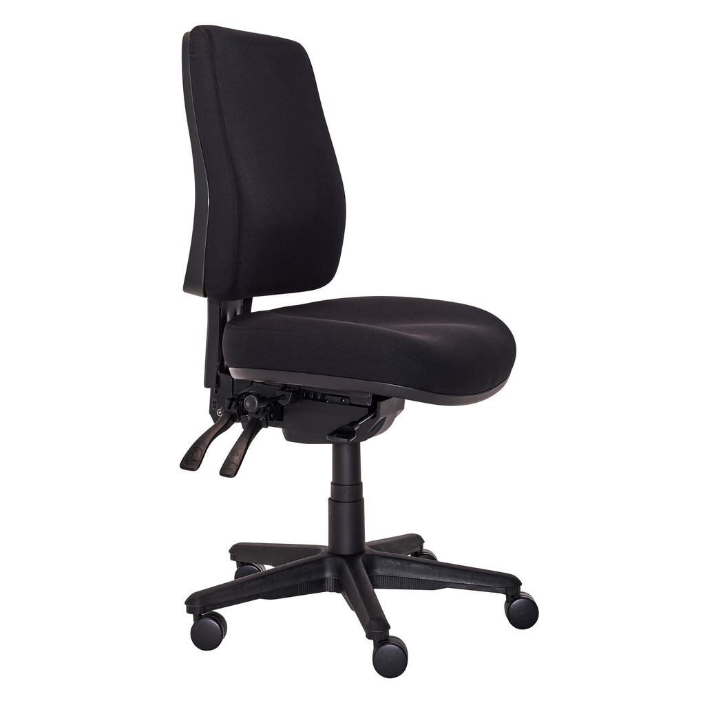 Buro Roma high back office chair in black, Perth ergonomic seating