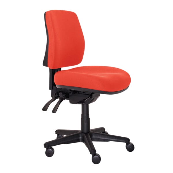 Buro Roma mid back office chair in red, Perth ergonomic seating